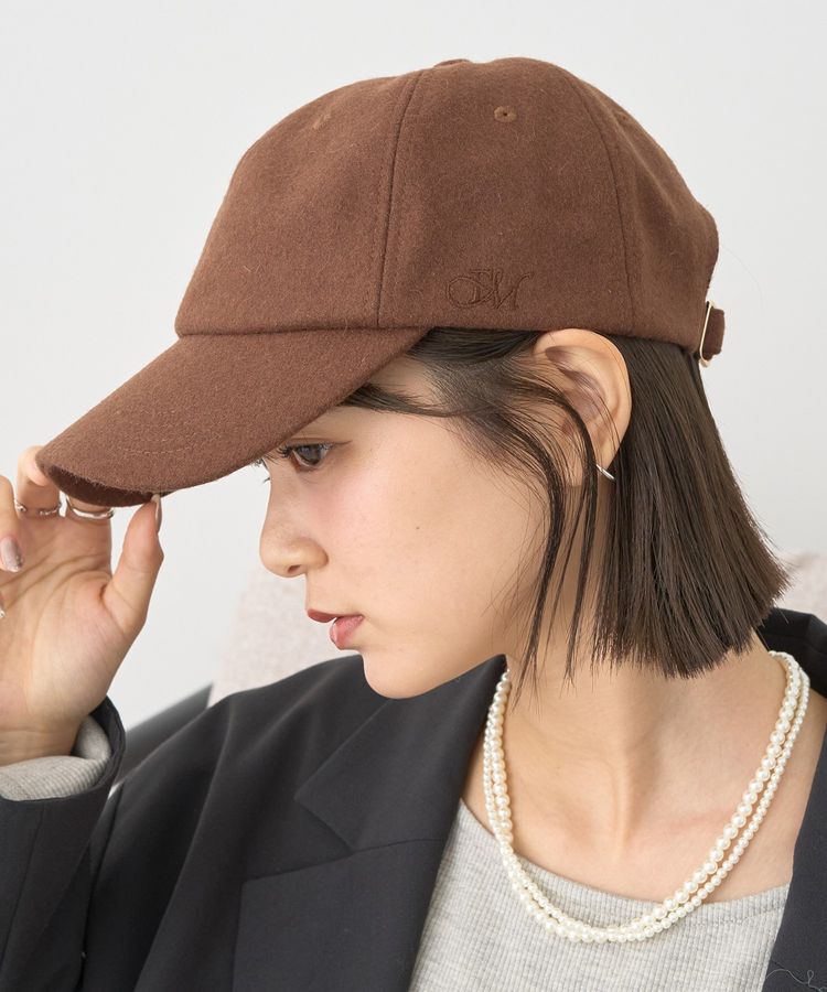 earth music&ecology「サイドロゴ刺繍キャップ」|その他|Brown