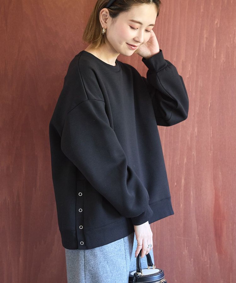 AMERICAN HOLIC「サイドドットボタンポンチプルオーバー」|スウェット・ジャージ|Black