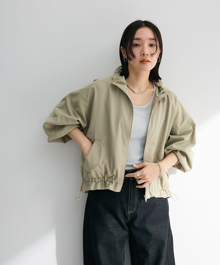 Green Parks「撥水加工 スタンドドロストブルゾン」|ブルゾン・スタジャン|Khaki