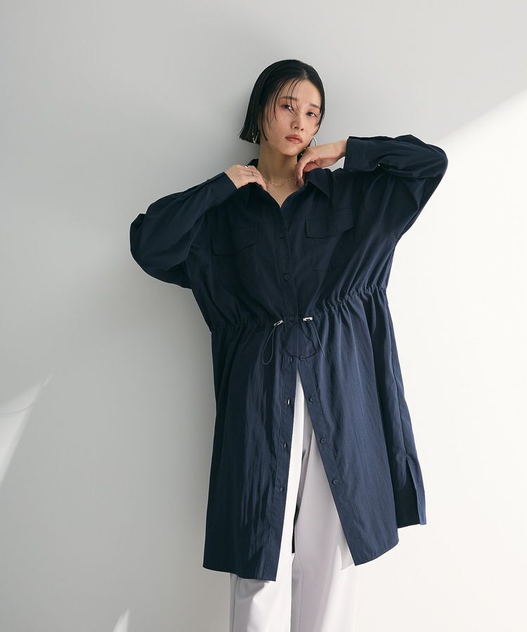 Green Parks「ミディ丈ミリタリーシャツワンピース」|ワンピース|