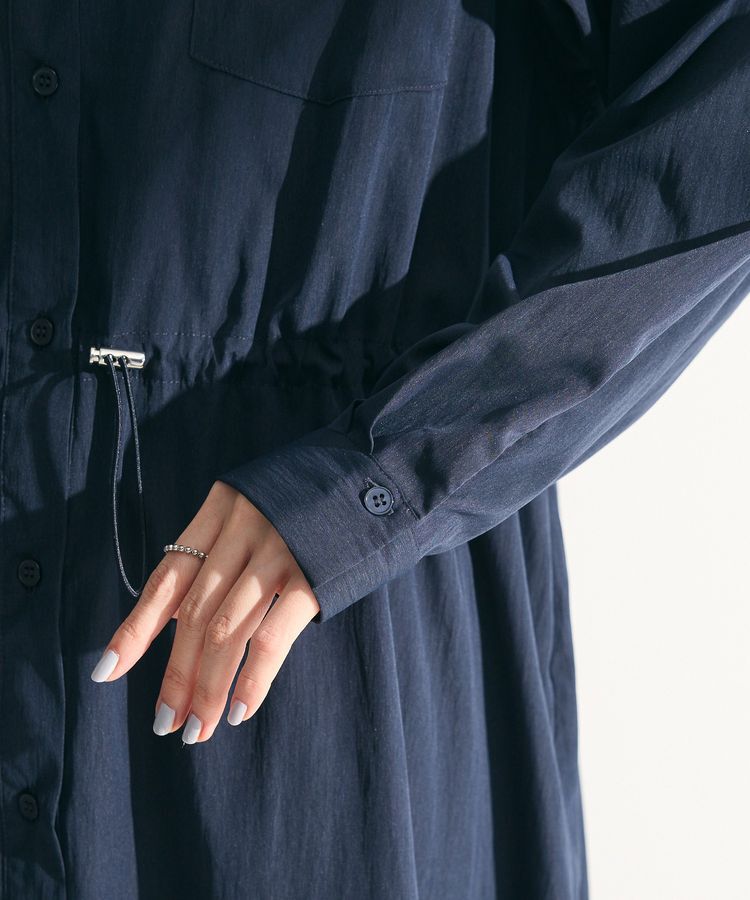 Green Parks「ミディ丈ミリタリーシャツワンピース」|ワンピース|