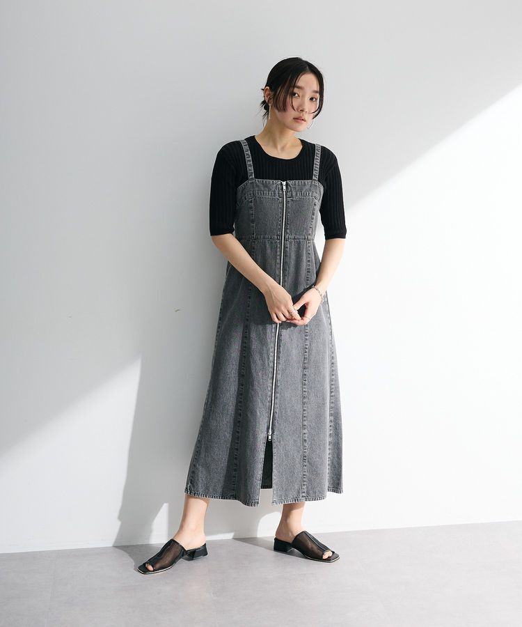 Green Parks「・ELENCARE DUE デニムW-ZIPジャンスカ」|ジャンパースカート|