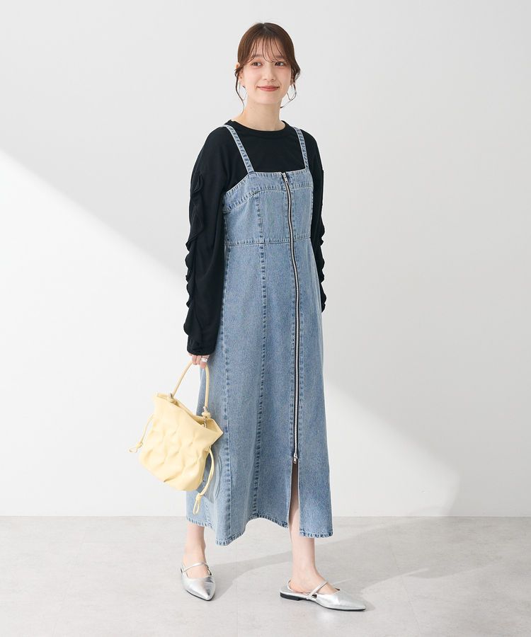 Green Parks「・ELENCARE DUE デニムW-ZIPジャンスカ」|ジャンパースカート|