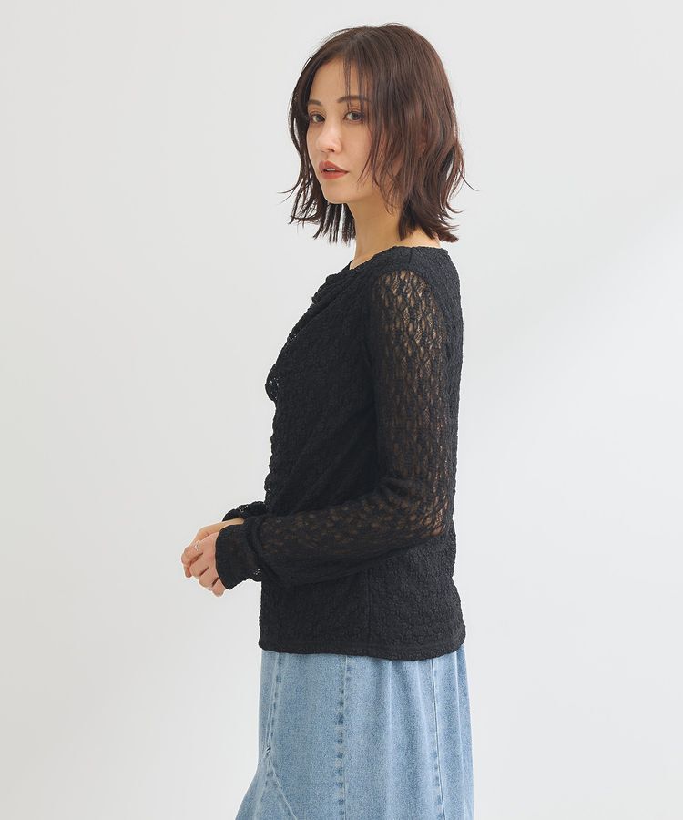 Green Parks「・SUGAR SPOON ドレープレースプルオーバー」|Tシャツ・カットソー|