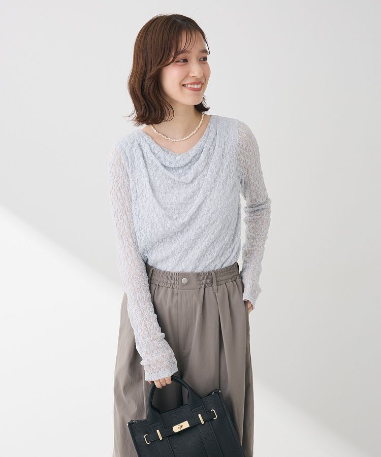 Green Parks「・SUGAR SPOON ドレープレースプルオーバー」|Tシャツ・カットソー|