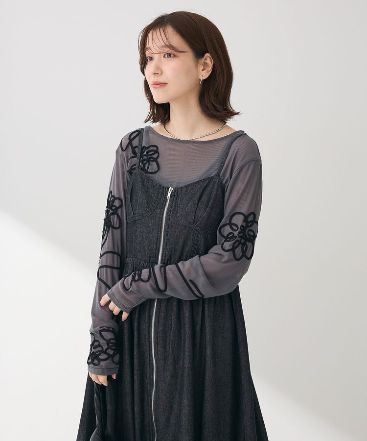 Green Parks「・SUGAR SPOON コルセットデニムキャミワンピ」|ワンピース|