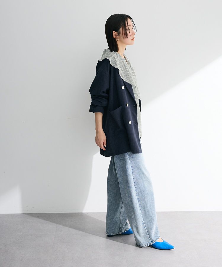 armonia「チェックシアーフリルブラウス」|シャツ・ブラウス|