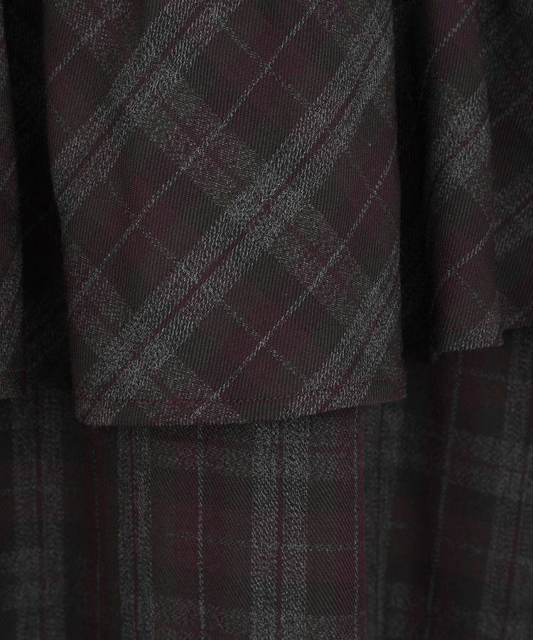 Green Parks「■ESCAR チェックペプラムフレアスカート」|フレア|