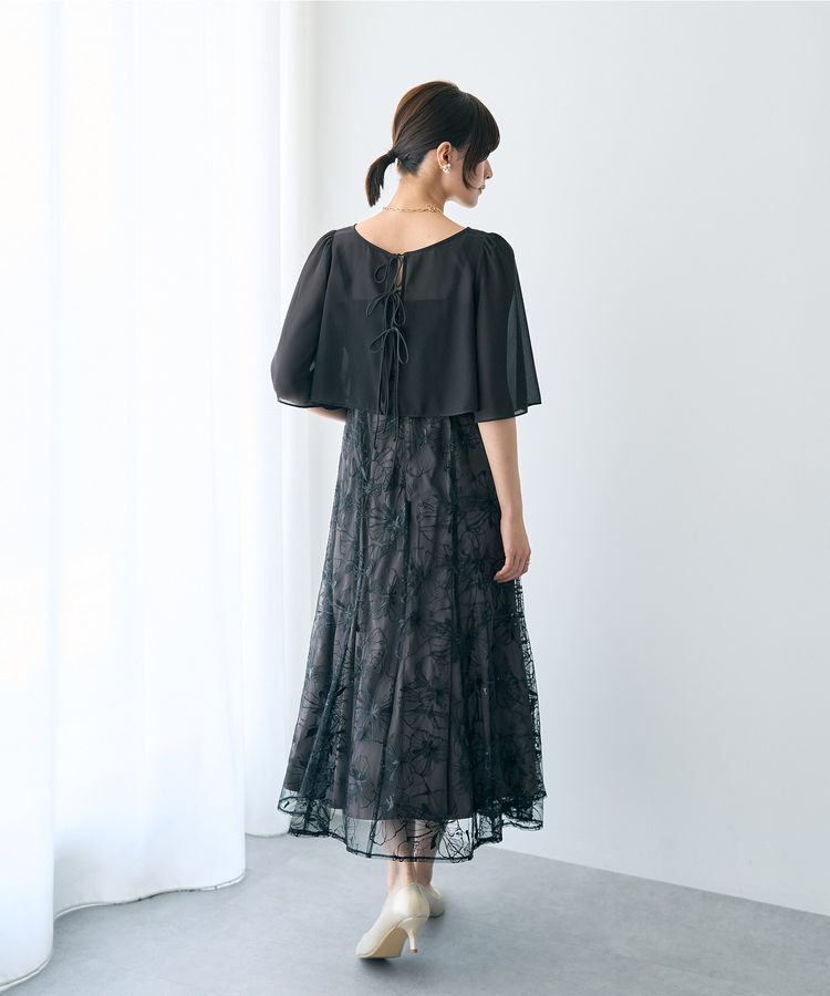 YECCA VECCA「【2点SET】フラワー柄スパンコール刺繍ドレス」|ワンピース|