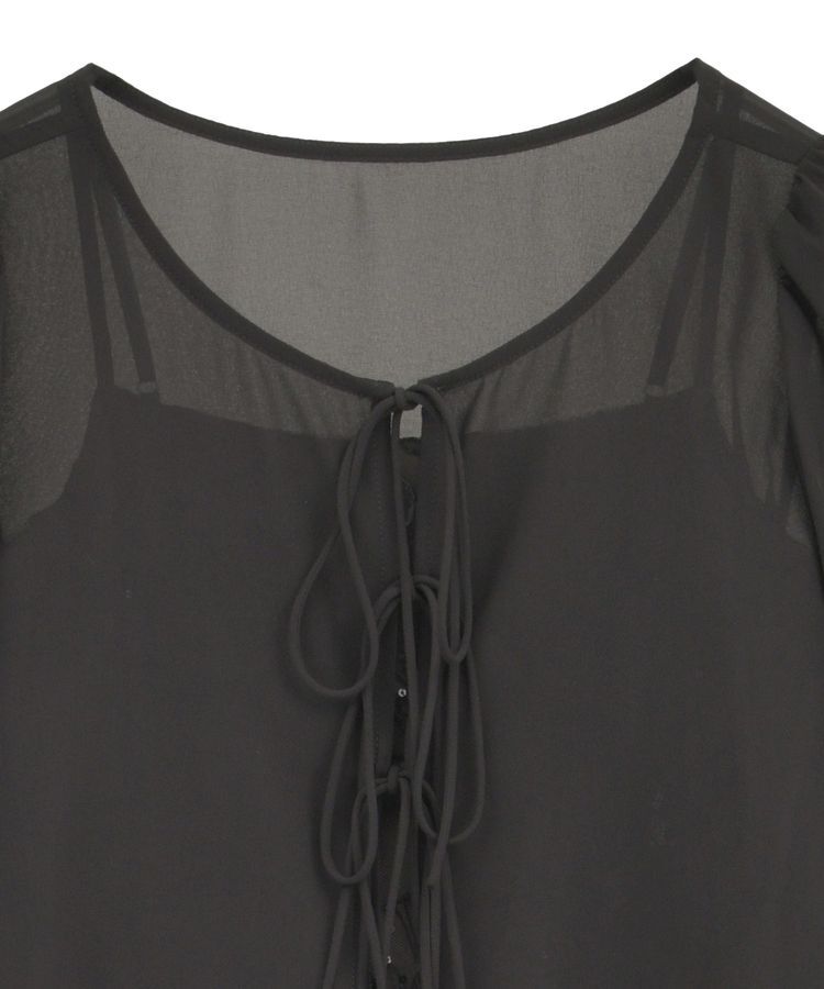 YECCA VECCA「【2点SET】フラワー柄スパンコール刺繍ドレス」|ワンピース|