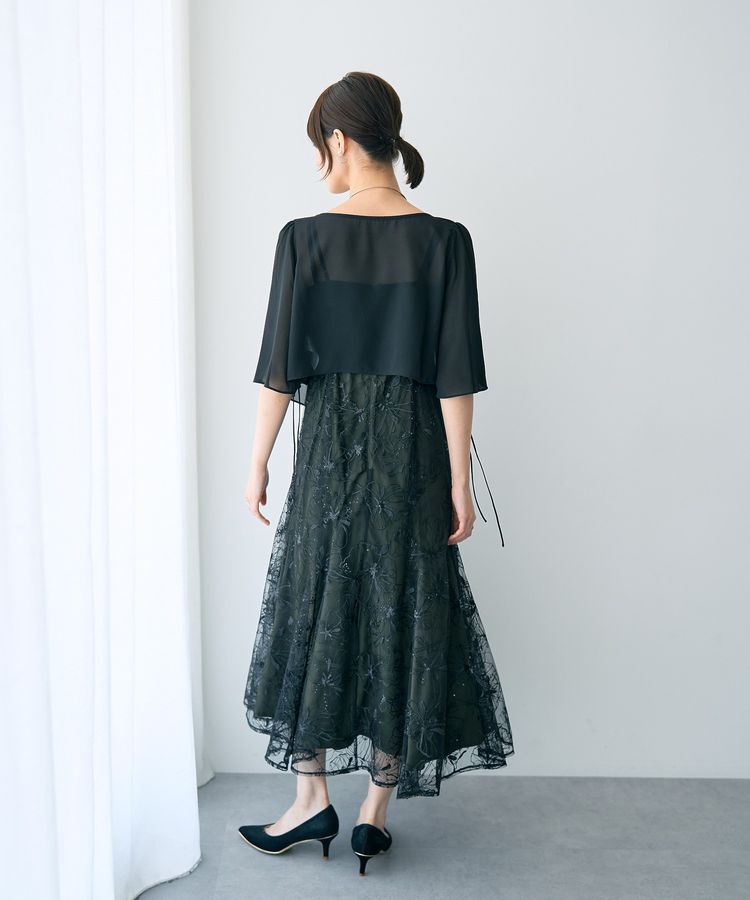 YECCA VECCA「【2点SET】フラワー柄スパンコール刺繍ドレス」|ワンピース|