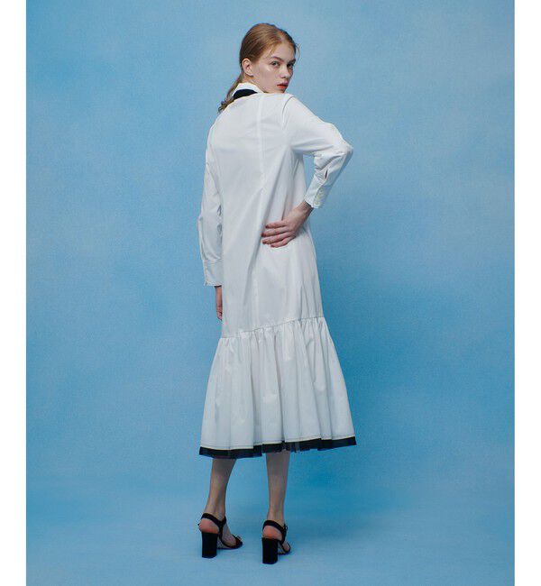 LOULOU WILLOUGHBY「【LOULOU WILLOUGHBY】メモリーツイルティアードシャツワンピース」|ワンピース|