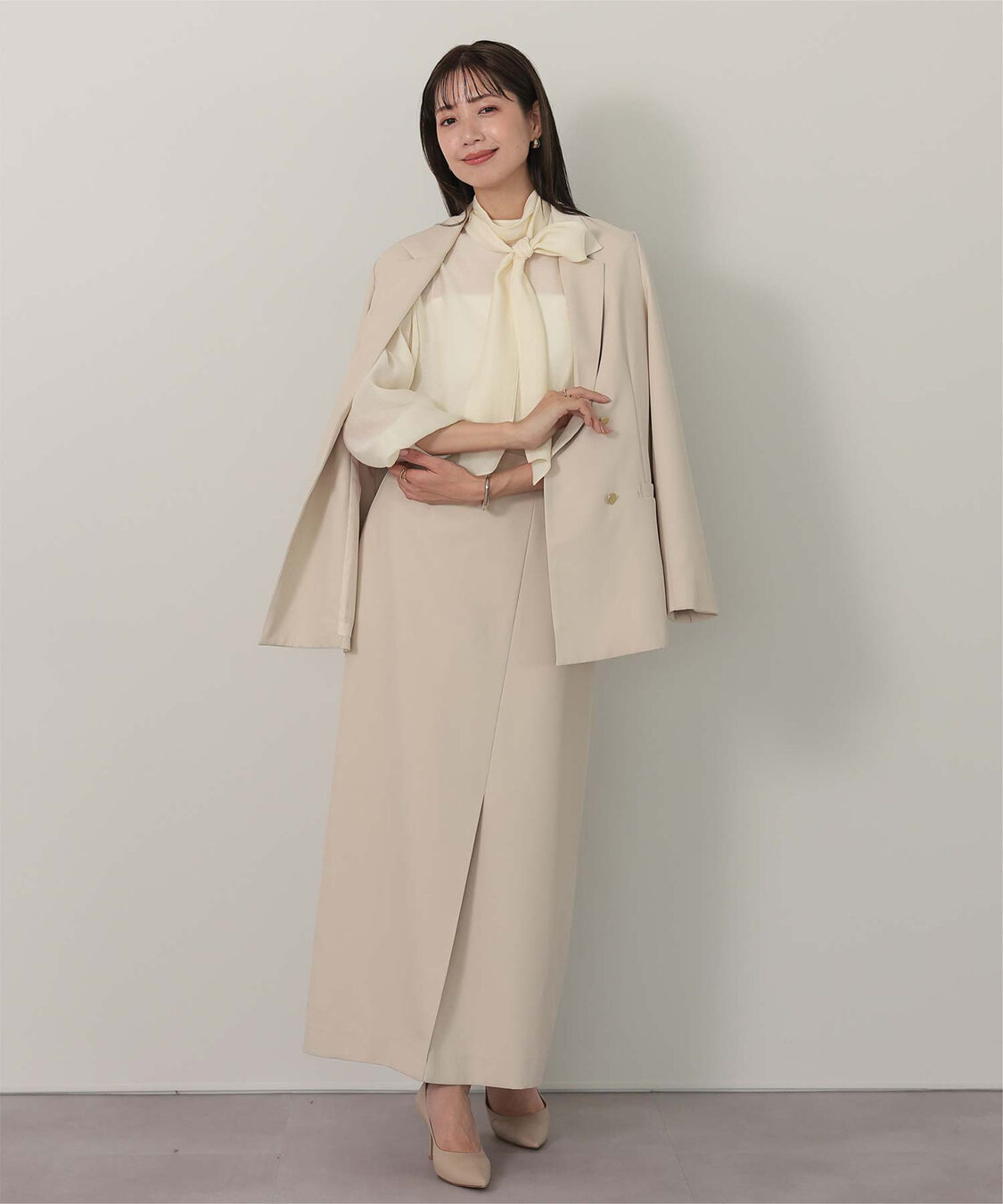 ur's「ボウタイ付シアーハイネックブラウス」|シャツ・ブラウス|