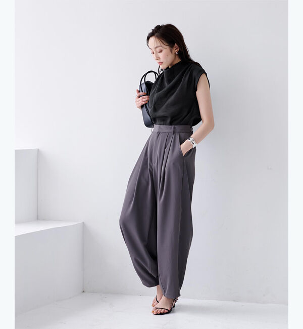 ur's「ドレープデザインフレンチスリーブブラウス」|シャツ・ブラウス|