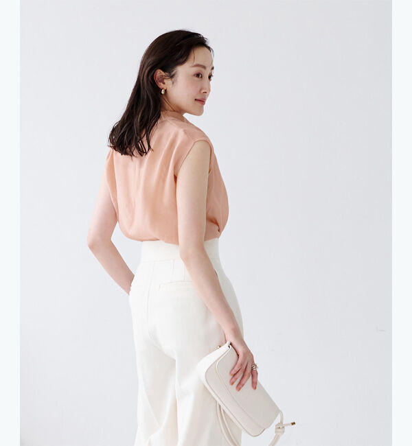 ur's「ドレープデザインフレンチスリーブブラウス」|シャツ・ブラウス|