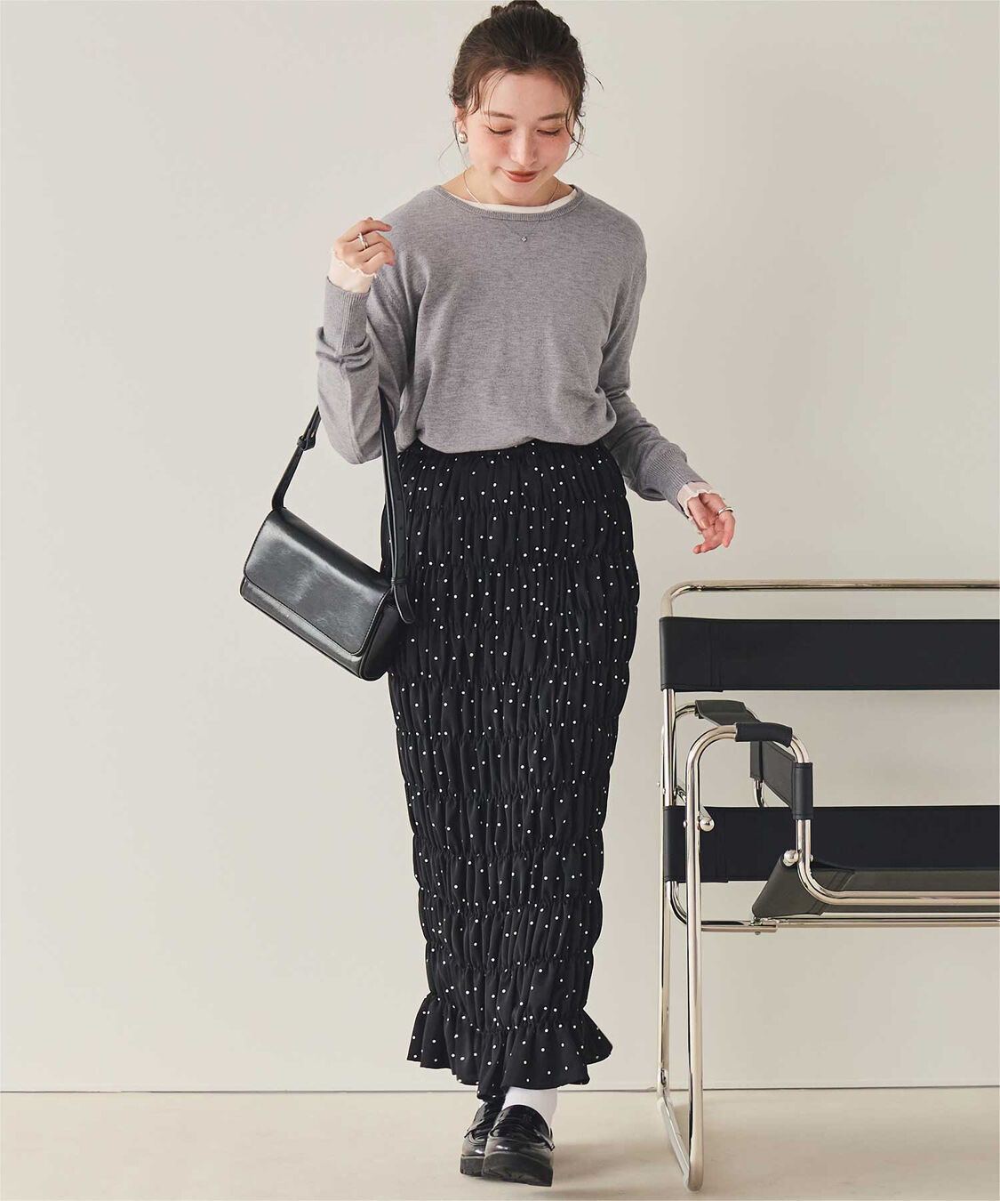 titivate「なめらか手触りカシミヤタッチクルーネックニット」|ニット・セーター|