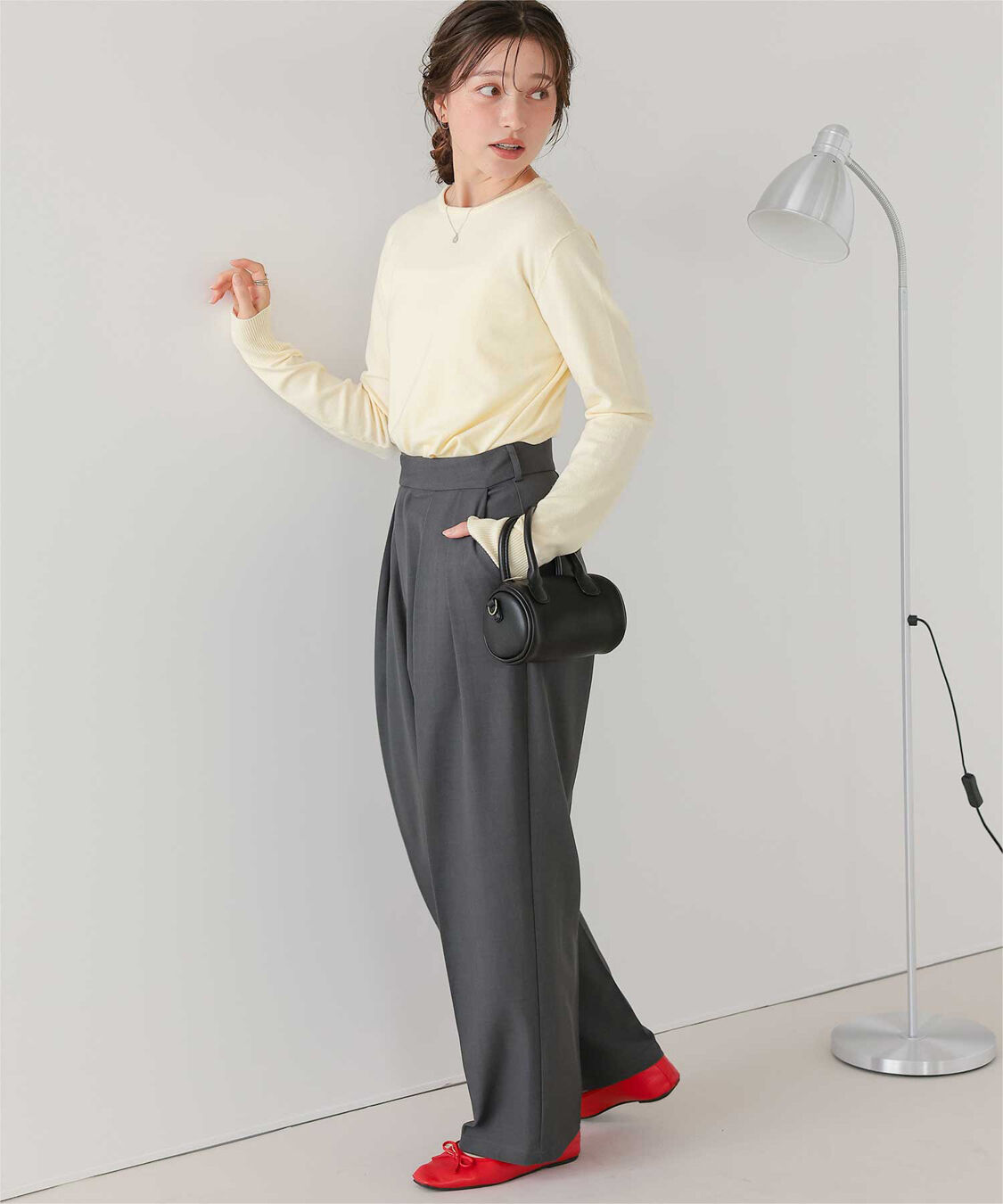 titivate「なめらか手触りカシミヤタッチクルーネックニット」|ニット・セーター|