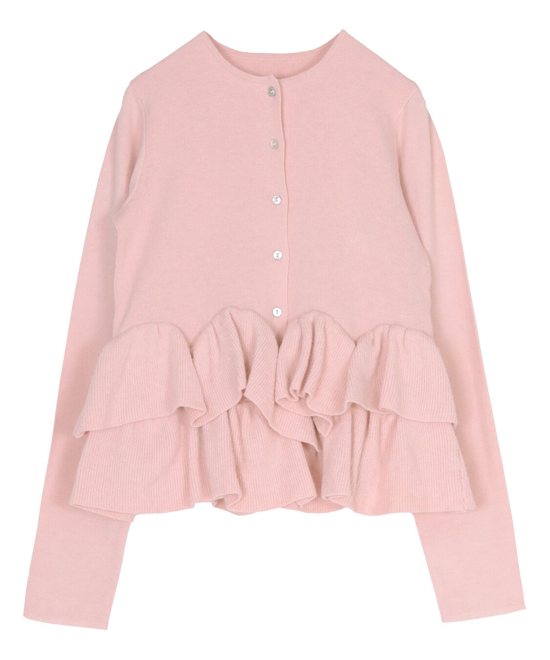 titivate「フリルヘムニットカーディガン」|ニット・セーター|