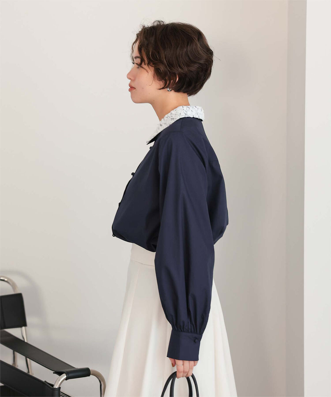 titivate「レース襟付デザインシャツ」|シャツ・ブラウス|