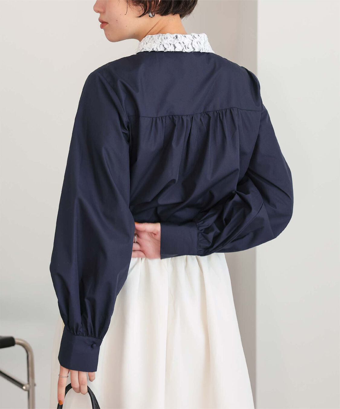 titivate「レース襟付デザインシャツ」|シャツ・ブラウス|