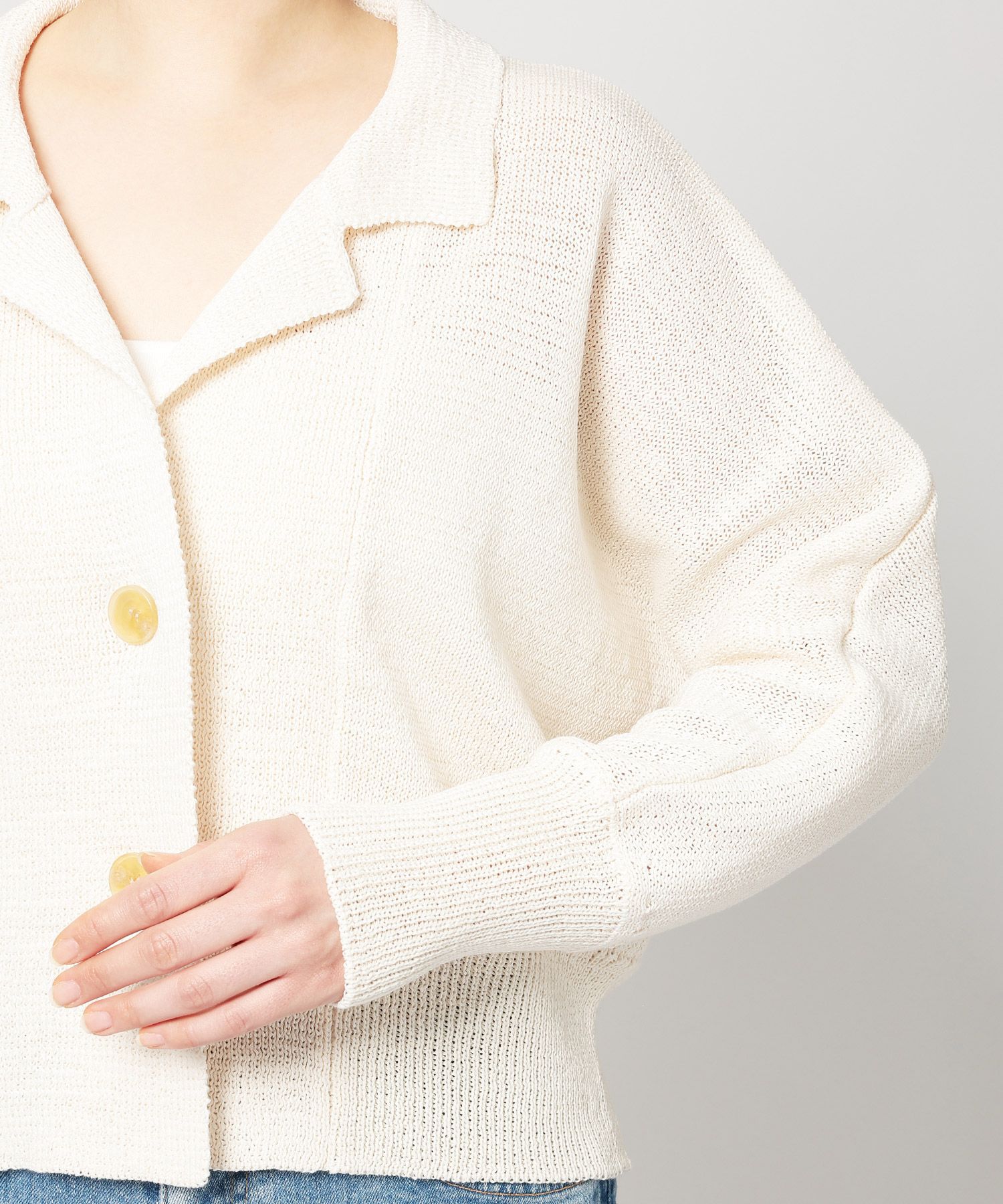 BABYLONE「ニュアンスニットジャケット」|ニット・セーター|