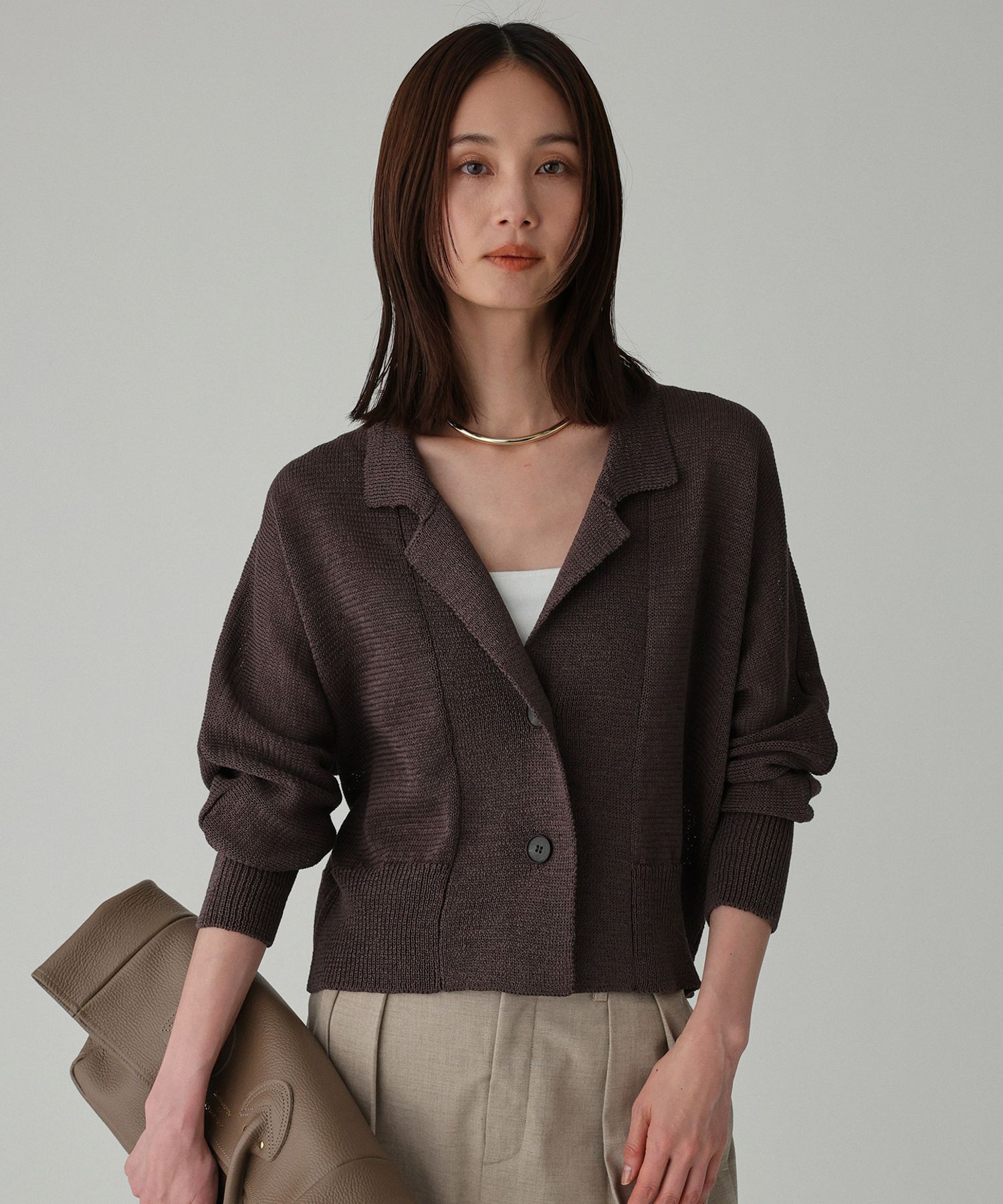 BABYLONE「ニュアンスニットジャケット」|ニット・セーター|ﾌﾞﾗｳﾝ