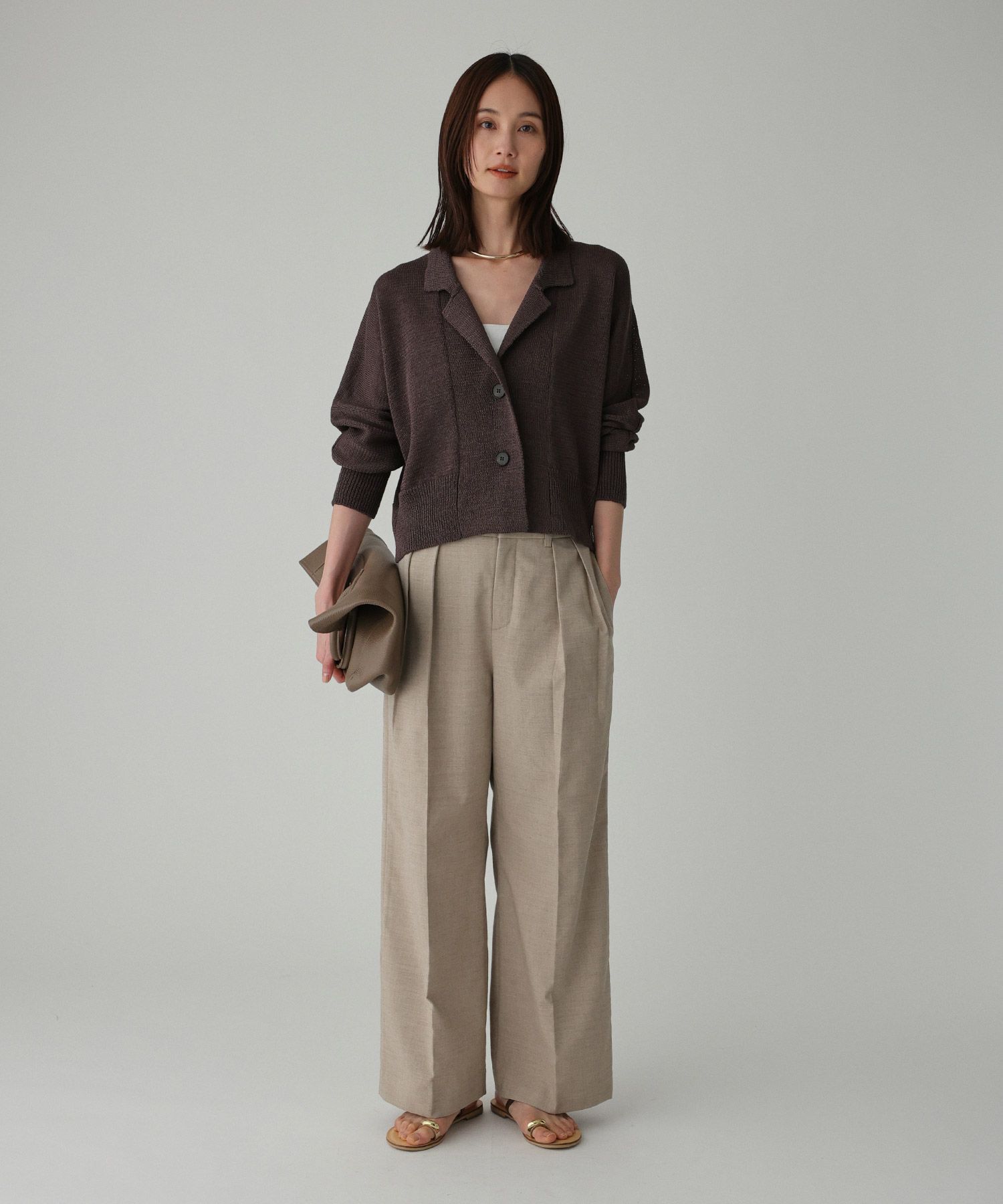 BABYLONE「ニュアンスニットジャケット」|ニット・セーター|