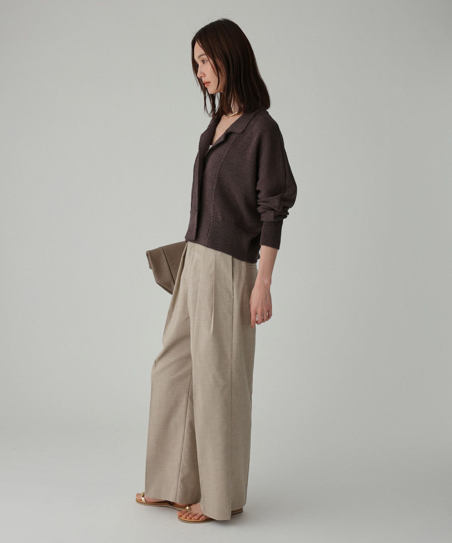 BABYLONE「ニュアンスニットジャケット」|ニット・セーター|