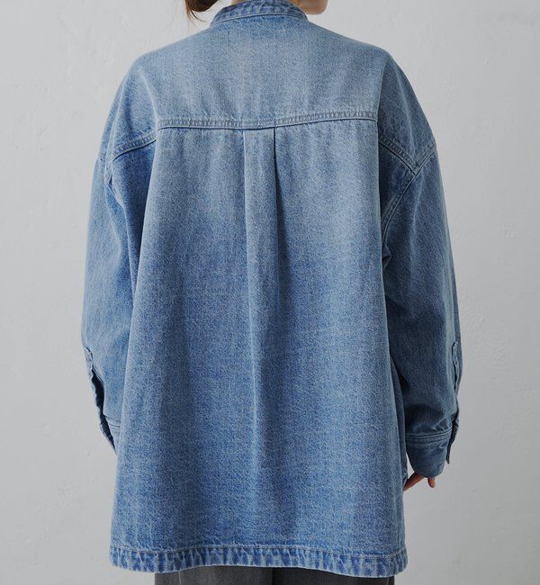  「コーンデニムバンドカラーデニムジャケット」|テーラードジャケット|