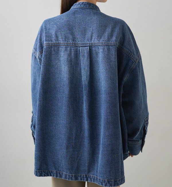 「コーンデニムバンドカラーデニムジャケット」|テーラードジャケット|