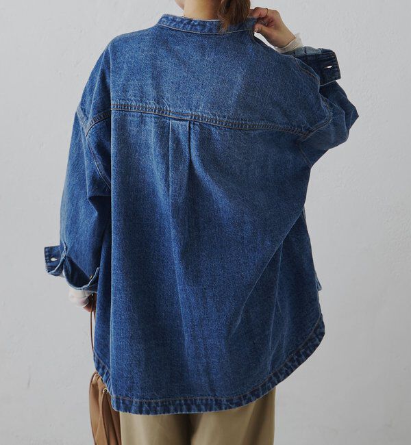  「コーンデニムバンドカラーデニムジャケット」|テーラードジャケット|