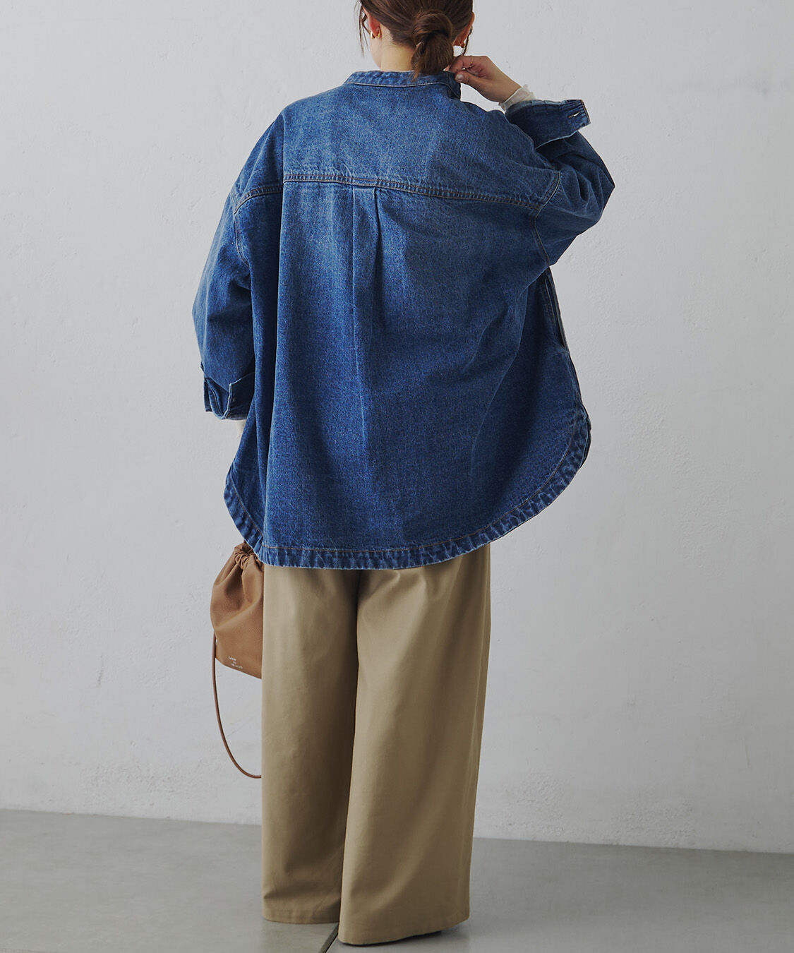  「コーンデニムバンドカラーデニムジャケット」|テーラードジャケット|