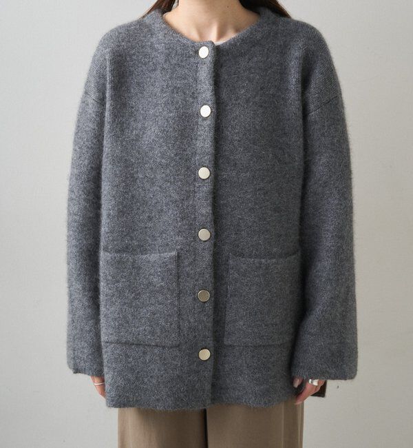  「Wフェイスニットノーカラーハーフコート」|その他|