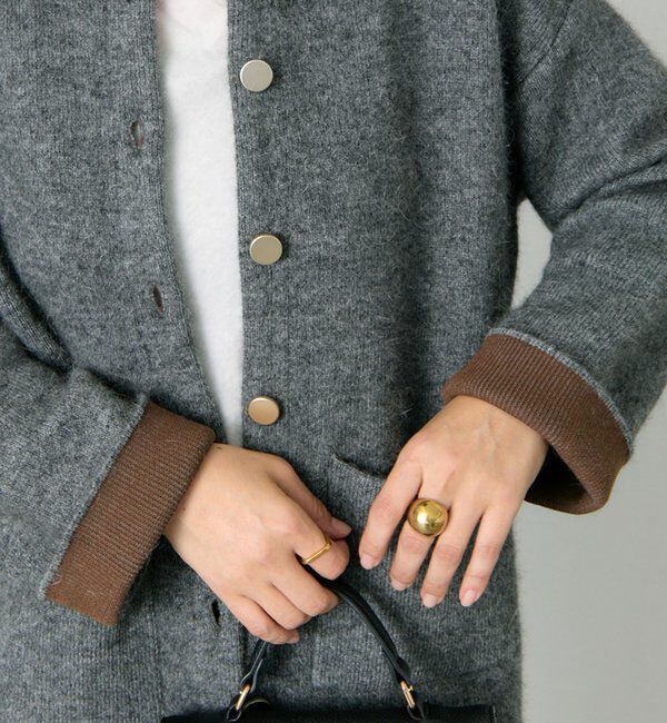  「Wフェイスニットノーカラーハーフコート」|その他|