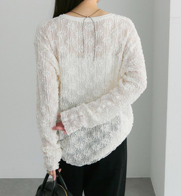  「フラワージャガードストレッチレースプルオーバー」|プルオーバー|
