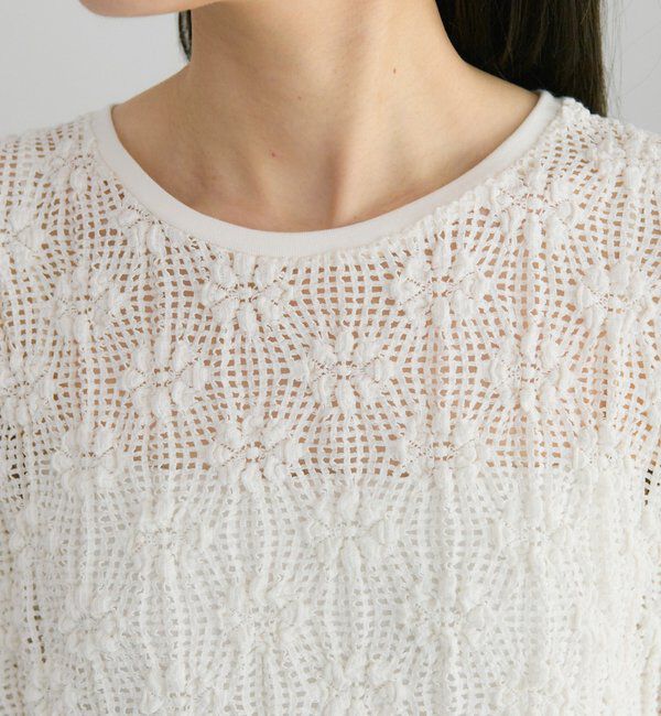  「フラワージャガードストレッチレースプルオーバー」|プルオーバー|