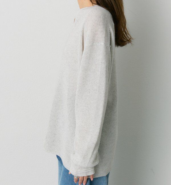  「キーネックワッフルニット」|ニット・セーター|