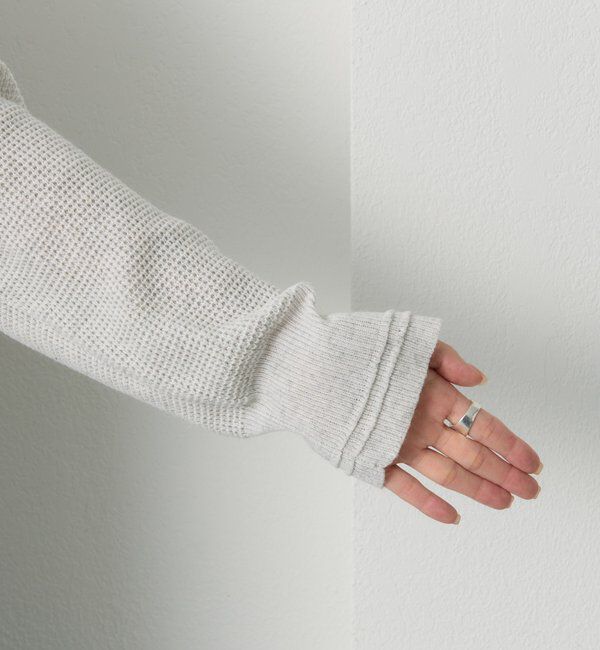  「キーネックワッフルニット」|ニット・セーター|