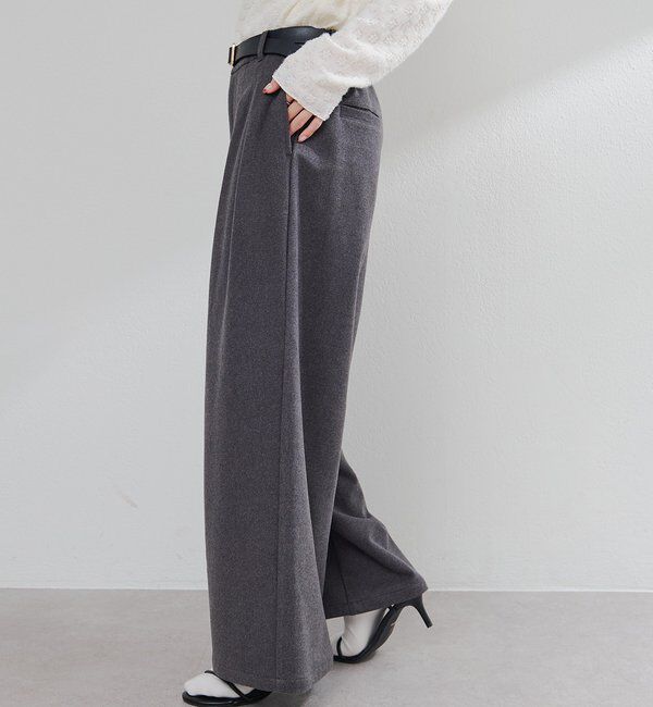  「ストレッチ起毛タックスラックスパンツ」|その他|