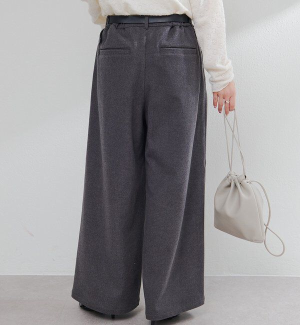  「ストレッチ起毛タックスラックスパンツ」|その他|