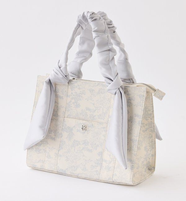  「【新色追加】ギャザーハンドルミニトート」|ショルダー・メッセンジャー|サックスブルー