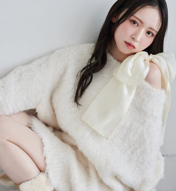  「肩リボンレースキャミ／リボン取り外し可」|プルオーバー|