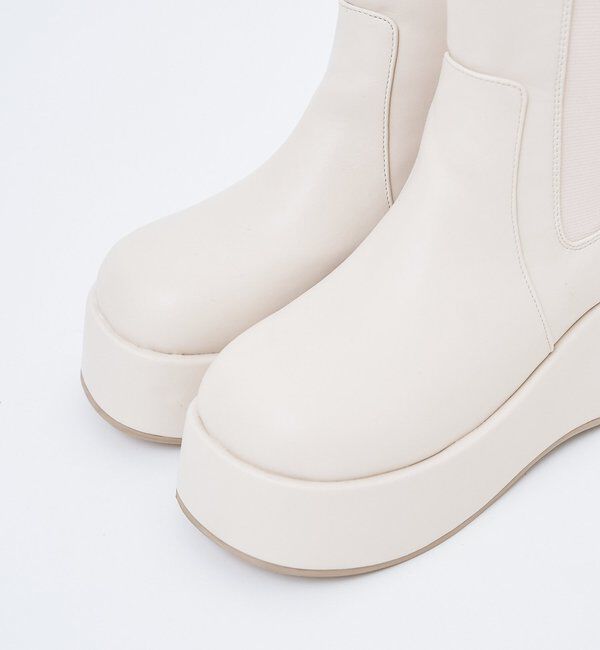  「【マイナス3キロ見え】サイドゴアボリュームソールショートブーツ」|その他|