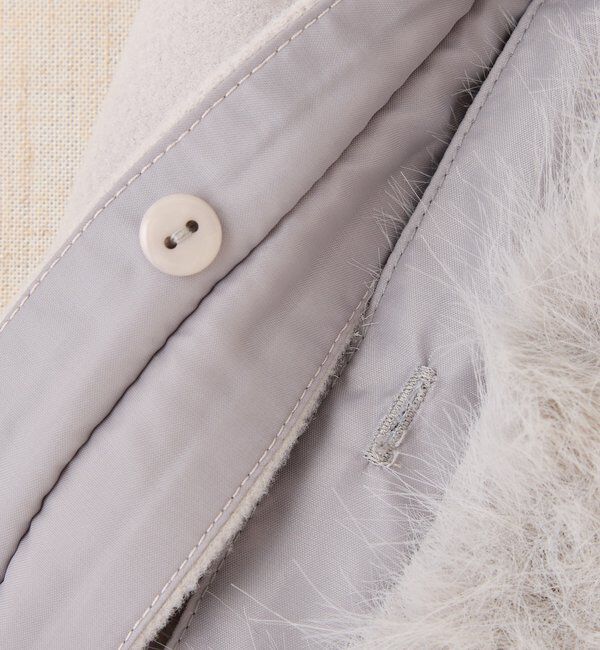  「フードフェイクファービジューミドルコート」|その他|