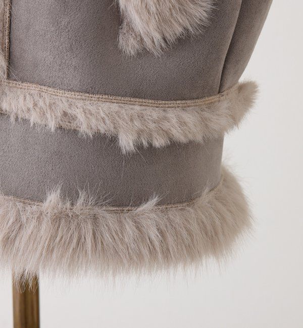  「フェイクムートンロングジャケット」|ダウンベスト・ベスト|