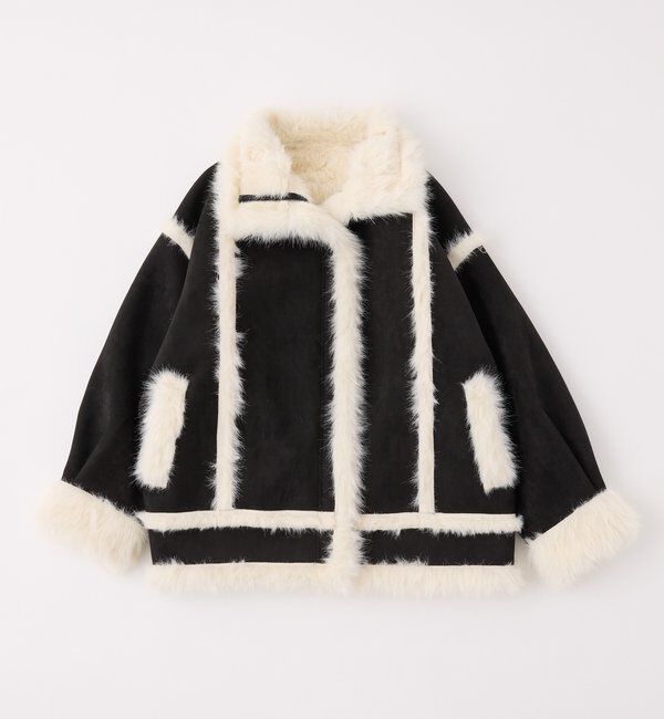  「フェイクムートンロングジャケット」|ダウンベスト・ベスト|