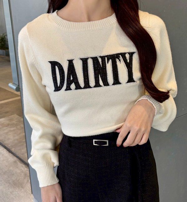  「キラキラロゴ入りアソートニット」|ニット・セーター|オフホワイト