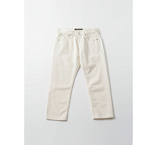 mizuiro ind「mizuiro ind 8分丈ホワイトデニム」|デニム|