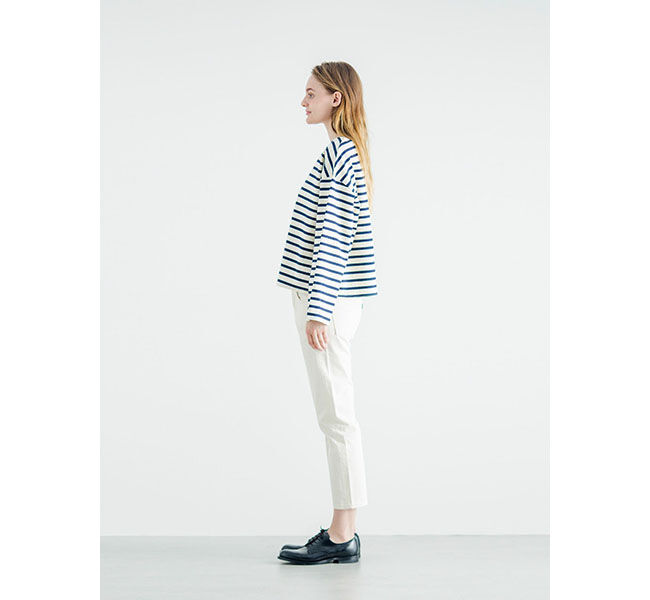 mizuiro ind「mizuiro ind 8分丈ホワイトデニム」|デニム|