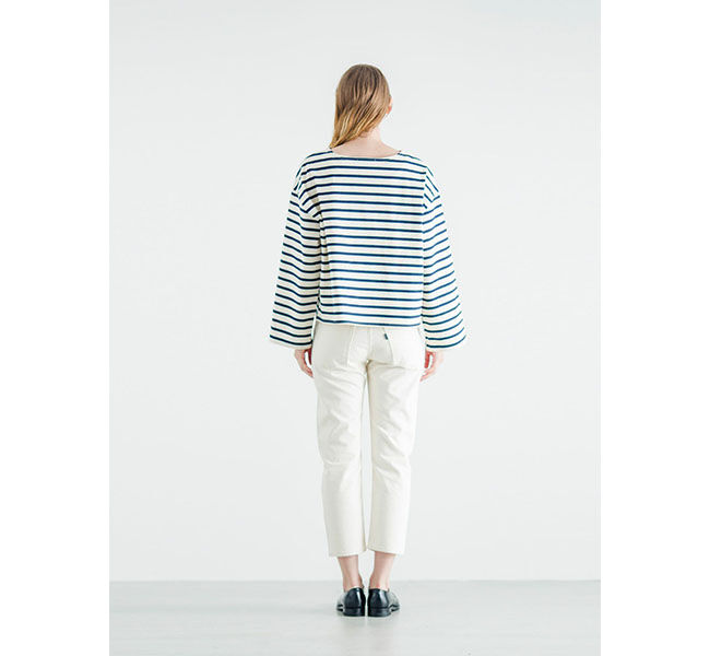 mizuiro ind「mizuiro ind 8分丈ホワイトデニム」|デニム|